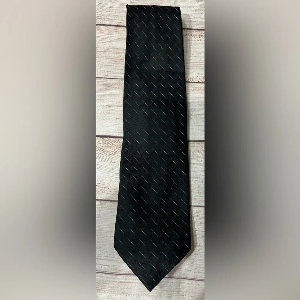 Daniel De Fasson Studio Mens Tie Black 100% silk 60